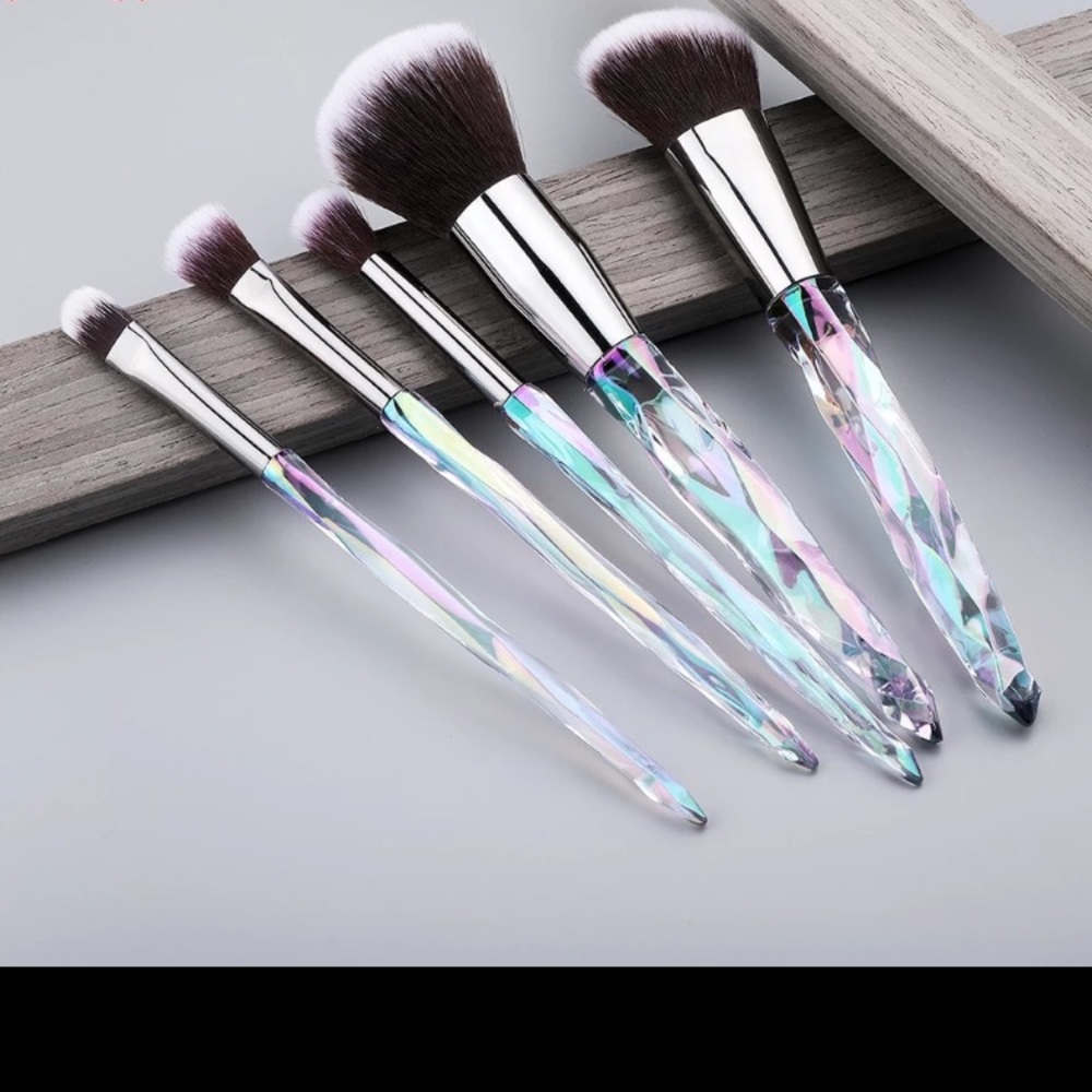 Stained Crystal Glass Style Makeup Brush Set